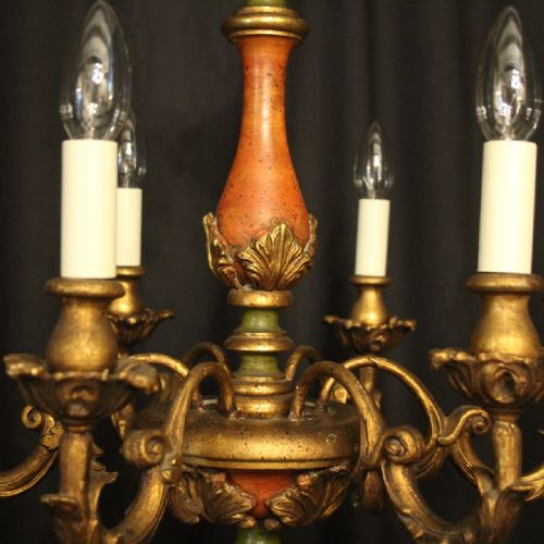 FLORENTINE 6 LIGHT POLYCHROME CHANDELIER - ADDITIONAL PHOTO 7