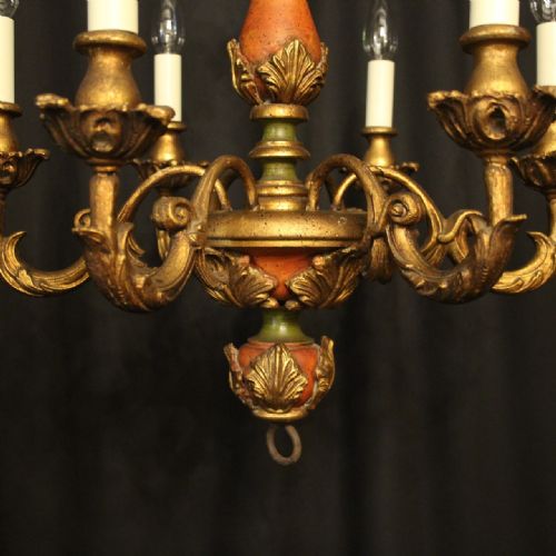 FLORENTINE 6 LIGHT POLYCHROME CHANDELIER - ADDITIONAL PHOTO 8