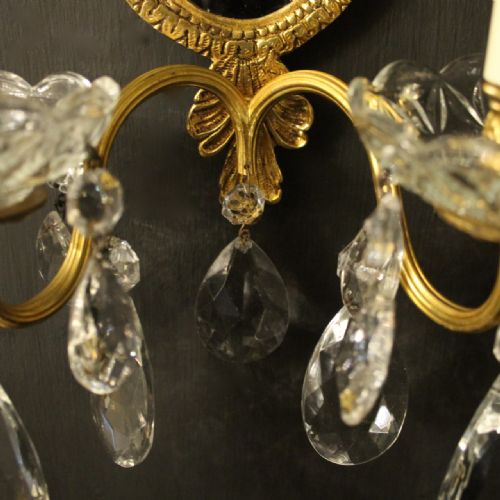 FRENCH PAIR OF TWIN ARM ANTIQUE GIRANDOLES - ADDITIONAL PHOTO 8