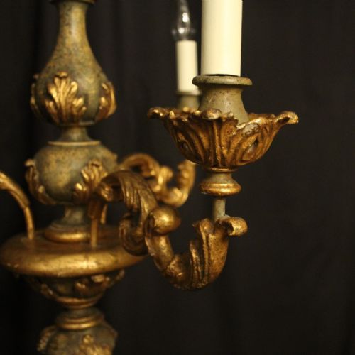 FLORENTINE TRIPLE LIGHT POLYCHROME CHANDELIER - ADDITIONAL PHOTO 1