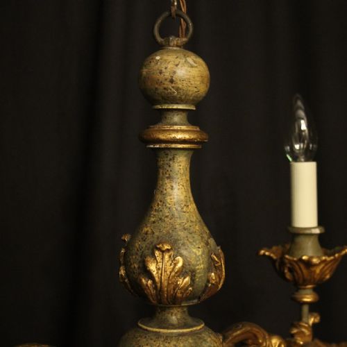 FLORENTINE TRIPLE LIGHT POLYCHROME CHANDELIER - ADDITIONAL PHOTO 2