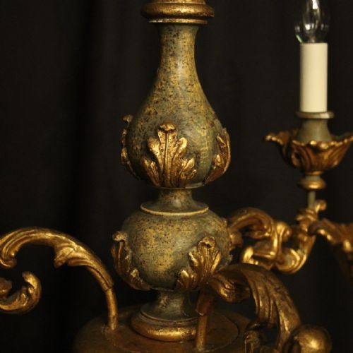 FLORENTINE TRIPLE LIGHT POLYCHROME CHANDELIER - ADDITIONAL PHOTO 6