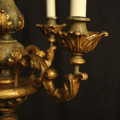 FLORENTINE TRIPLE LIGHT POLYCHROME CHANDELIER - ADDITIONAL PHOTO 8