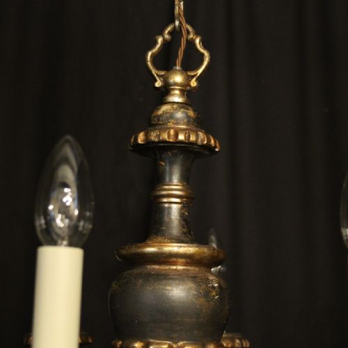 ITALIAN FLORENTINE GILTWOOD 6 LIGHT CHANDELIER - ADDITIONAL PHOTO 8