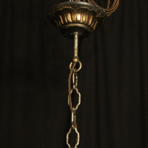 ITALIAN FLORENTINE GILTWOOD 6 LIGHT CHANDELIER - ADDITIONAL PHOTO 9