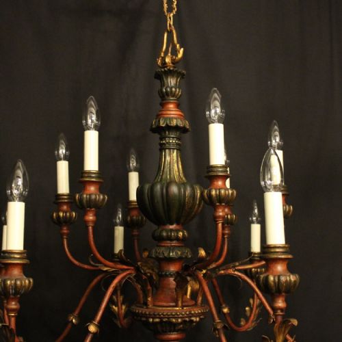 FLORENTINE 12 LIGHT POLYCHROME CHANDELIER - ADDITIONAL PHOTO 2