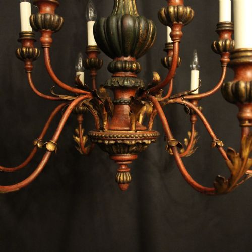 FLORENTINE 12 LIGHT POLYCHROME CHANDELIER - ADDITIONAL PHOTO 5