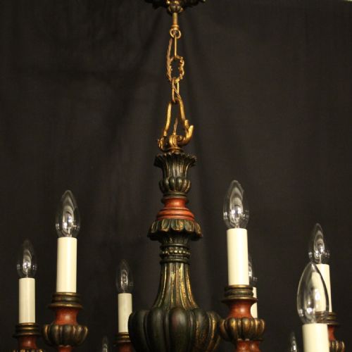 FLORENTINE 12 LIGHT POLYCHROME CHANDELIER - ADDITIONAL PHOTO 6