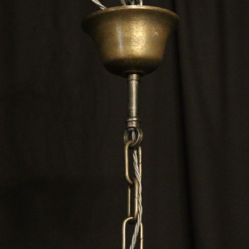 FRENCH SILVER PLATED 8 LIGHT ANTIQUE CHANDELIER - ADDITIONAL PHOTO 6
