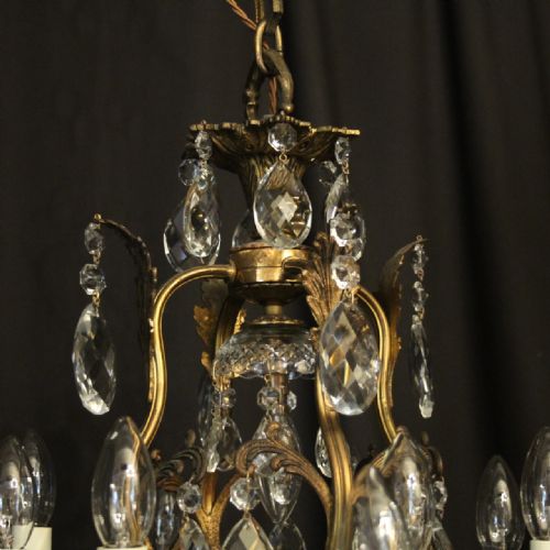 FRENCH GILDED BRONZE CRYSTAL 21 LIGHT ANTIQUE CHANDELIER - ADDITIONAL PHOTO 7