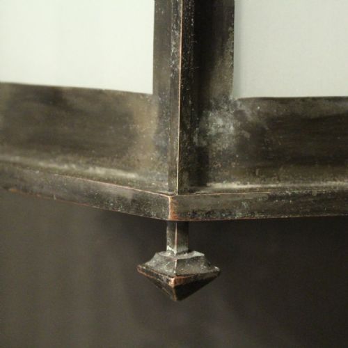 ENGLISH GOTHIC BRONZE ANTIQUE WALL LANTERNS - ADDITIONAL PHOTO 8
