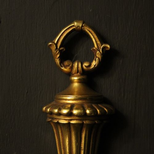 FRENCH GILDED BRONZE TWIN ARM ANTIQUE WALL LIGHTS - ADDITIONAL PHOTO 6
