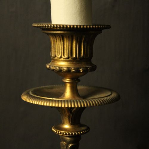 FRENCH 19TH CENTURY GILDED BRONZE TWIN ARM WALL SCONCES - ADDITIONAL PHOTO 2