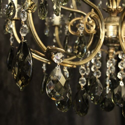 ITALIAN 14 LIGHT DOUBLE TIERED SILVER GILDED ANTIQUE CHANDELIER - ADDITIONAL PHOTO 6