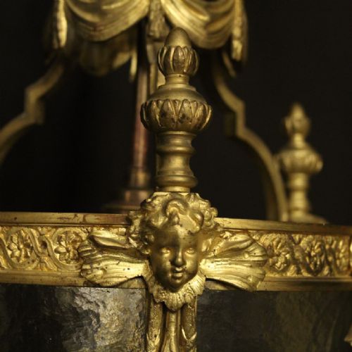 ENGLISH 19TH CENTURY BRONZE ANTIQUE HALL LANTERN - ADDITIONAL PHOTO 4