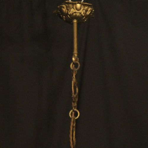 FRENCH GILDED CRYSTAL 9 LIGHT ANTIQUE CHANDELIER - ADDITIONAL PHOTO 9