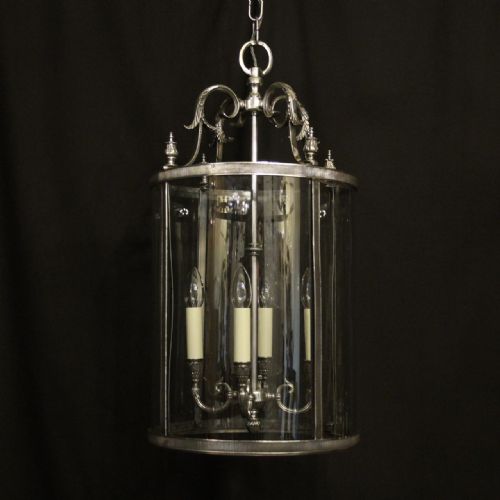french large silver gilded four light hall lantern - CATEGORY: ANTIQUE LIGHTING - DATED 1930