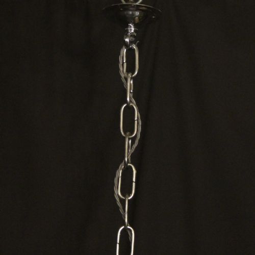 FRENCH LARGE SILVER GILDED FOUR LIGHT HALL LANTERN - ADDITIONAL PHOTO 7