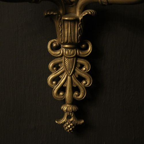 FRENCH SET OF 4 EMPIRE TWIN ARM ANTIQUE WALL LIGHTS - ADDITIONAL PHOTO 9