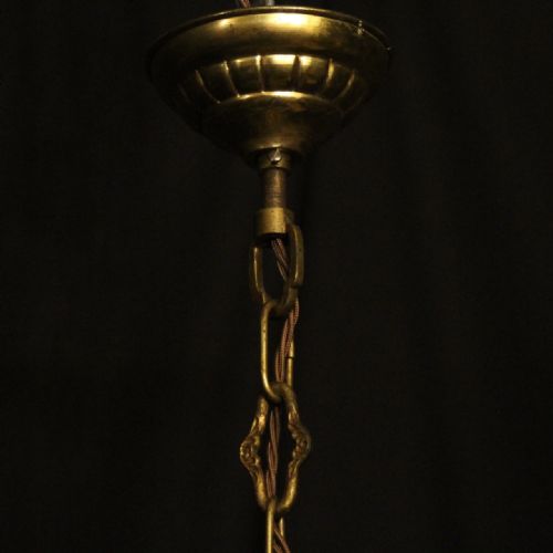 FRENCH GILDED BIRDCAGE 4 LIGHT ANTIQUE CHANDELIER - ADDITIONAL PHOTO 9