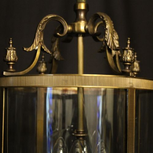 FRENCH GILDED FOUR LIGHT CONVEX HALL LANTERN - ADDITIONAL PHOTO 4