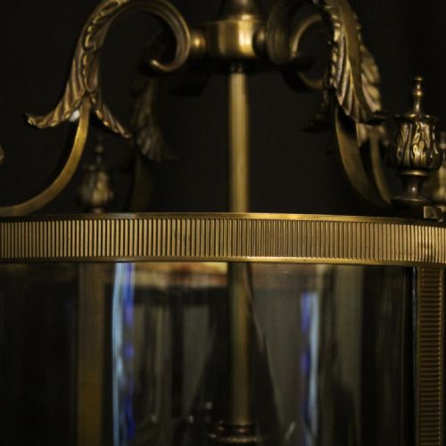 FRENCH GILDED FOUR LIGHT CONVEX HALL LANTERN - ADDITIONAL PHOTO 7
