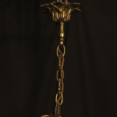 ITALIAN GILDED BRONZE CRYSTAL 10 LIGHT ANTIQUE CHANDELIER - ADDITIONAL PHOTO 9