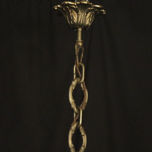 FRENCH GILDED BRONZE CRYSTAL 8 LIGHT ANTIQUE CHANDELIER - ADDITIONAL PHOTO 9