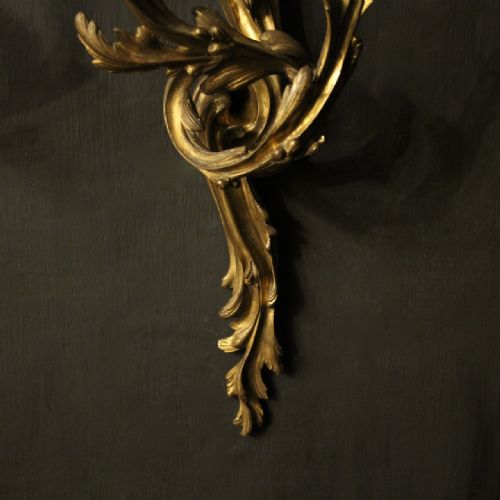 FRENCH 19TH CENTURY PAIR OF BRONZE ANTIQUE WALL SCONCES - ADDITIONAL PHOTO 8