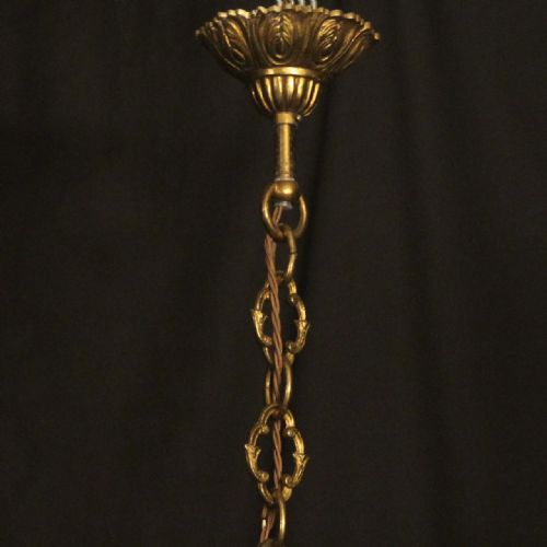 ITALIAN 12 LIGHT GILDED BRONZE ANTIQUE CHANDELIER - ADDITIONAL PHOTO 9