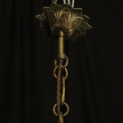 FRENCH GILDED CRYSTAL 10 LIGHT ANTIQUE CHANDELIER - ADDITIONAL PHOTO 9
