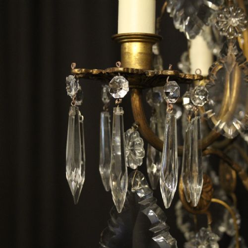 FRENCH GILDED BIRDCAGE 4 LIGHT ANTIQUE CHANDELIER - ADDITIONAL PHOTO 5