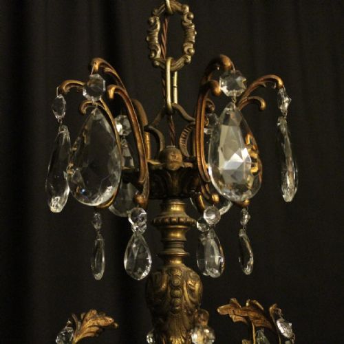 ITALIAN GILDED CRYSTAL 16 LIGHT ANTIQUE CHANDELIER - ADDITIONAL PHOTO 7
