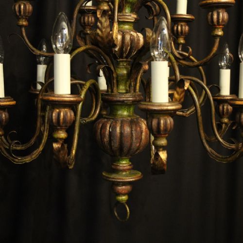 FLORENTINE 15 LIGHT DOUBLE TIERED POLYCHROME CHANDELIER - ADDITIONAL PHOTO 1