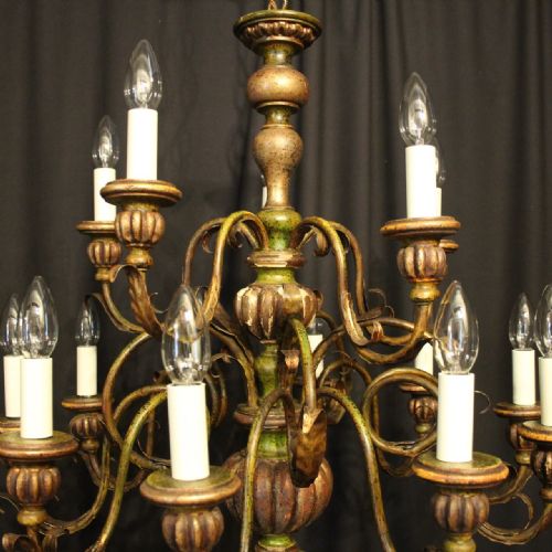 FLORENTINE 15 LIGHT DOUBLE TIERED POLYCHROME CHANDELIER - ADDITIONAL PHOTO 5