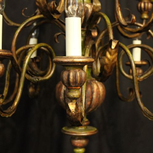 FLORENTINE 15 LIGHT DOUBLE TIERED POLYCHROME CHANDELIER - ADDITIONAL PHOTO 6