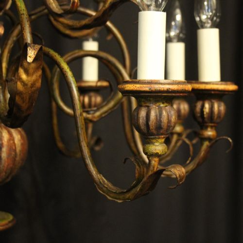 FLORENTINE 15 LIGHT DOUBLE TIERED POLYCHROME CHANDELIER - ADDITIONAL PHOTO 7