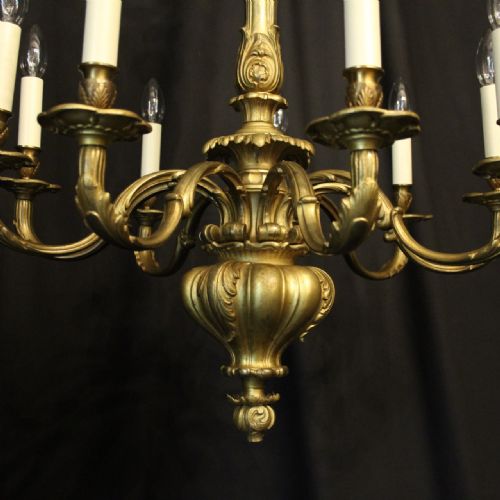 ENGLISH GILDED BRONZE CHERUB 8 LIGHT CHANDELIER - ADDITIONAL PHOTO 8