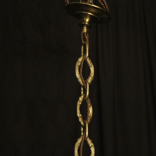 ENGLISH GILDED BRONZE CHERUB 8 LIGHT CHANDELIER - ADDITIONAL PHOTO 9