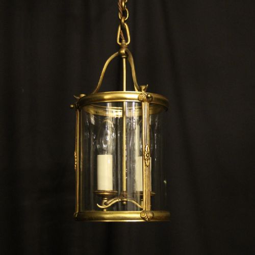 french gilded twin light antique lantern - CATEGORY: ANTIQUE LIGHTING - DATED 1920