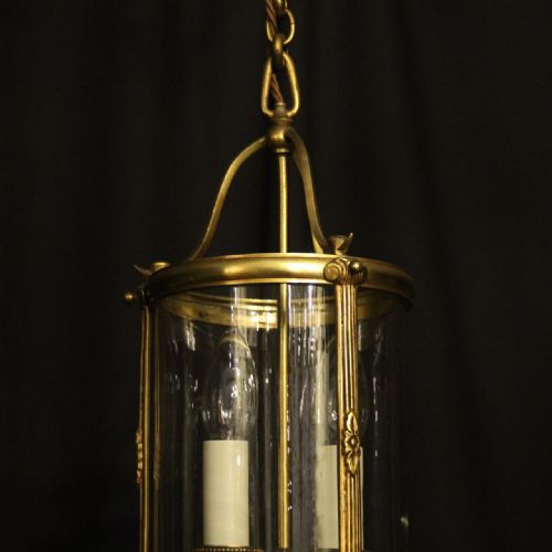 FRENCH GILDED TWIN LIGHT ANTIQUE LANTERN - ADDITIONAL PHOTO 2