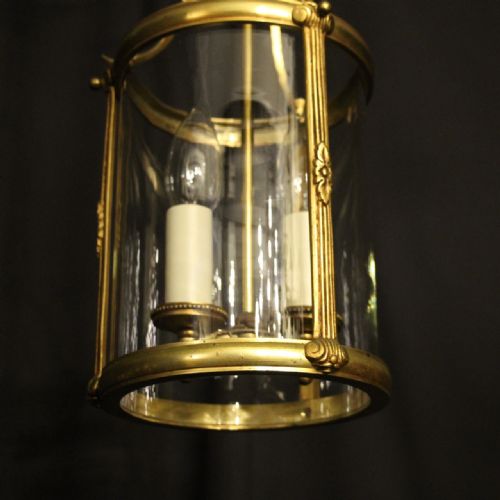 FRENCH GILDED TWIN LIGHT ANTIQUE LANTERN - ADDITIONAL PHOTO 8