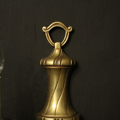 FRENCH PAIR OF BRONZE TWIN ARM ANTIQUE WALL LIGHTS - ADDITIONAL PHOTO 7