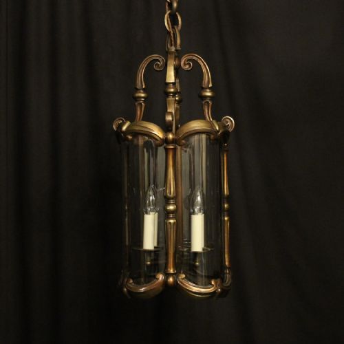 french bronze 4 light convex antique lantern - CATEGORY: ANTIQUE LIGHTING - DATED 1920