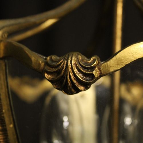 FRENCH PAIR OF TRIPLE LIGHT HALL LANTERNS - ADDITIONAL PHOTO 3