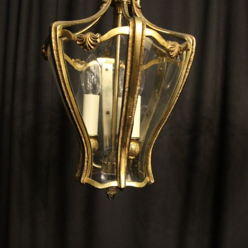 FRENCH PAIR OF TRIPLE LIGHT HALL LANTERNS - ADDITIONAL PHOTO 4