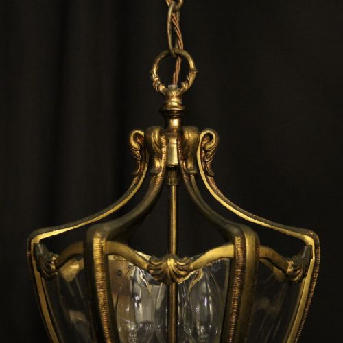 FRENCH PAIR OF TRIPLE LIGHT HALL LANTERNS - ADDITIONAL PHOTO 6