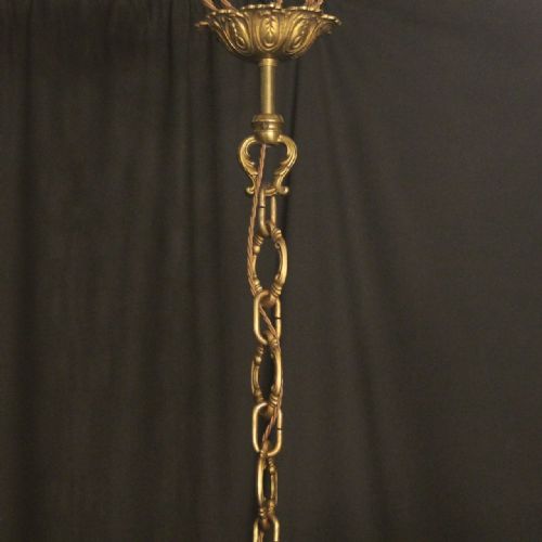 FRENCH 19TH C GILDED BRONZE 12 LIGHT CHERUB ANTIQUE CHANDELIER - ADDITIONAL PHOTO 8