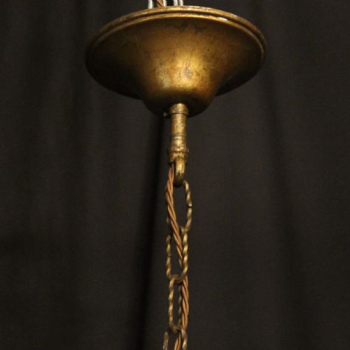 FRENCH MAISON BAGUES GILDED CRYSTAL 4 LIGHT LANTERN - ADDITIONAL PHOTO 9