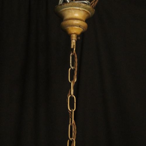 FLORENTINE 8 LIGHT POLYCHROME WOODEN CHANDELIER - ADDITIONAL PHOTO 9